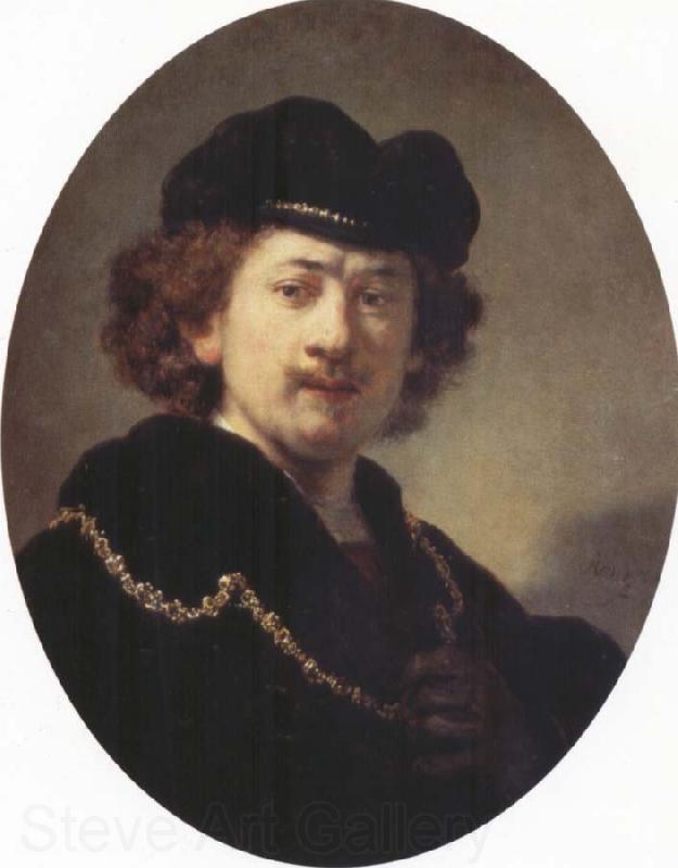 REMBRANDT Harmenszoon van Rijn Self-Portrait with Hat and Gold Chain